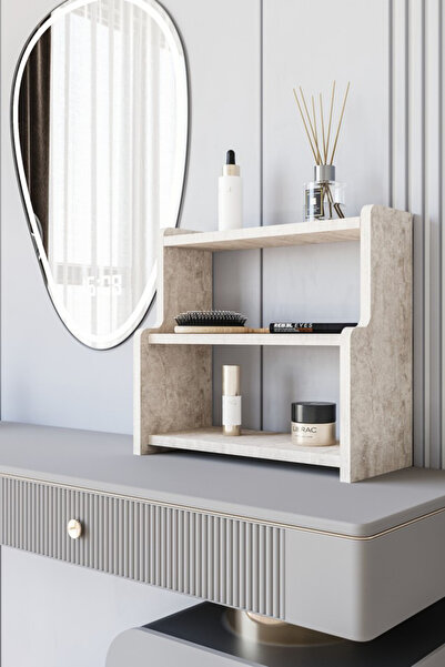 alpaevmobilya رف منظم متعدد الأغراض مكون من 3 طبقات - حامل تنظيم للمكياج والح...