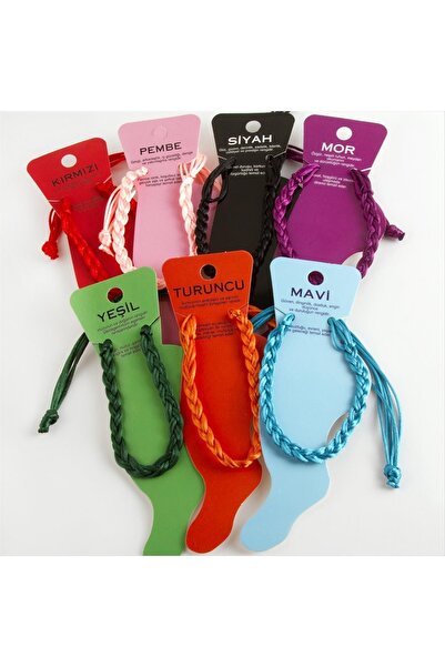 ZERO LAND Nrzsnt Colorful Braided Vinlex (12752) Rope Anklet-Orange