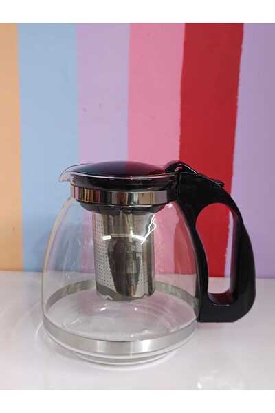 DEKOR ZÜCCACİYE HOME غلاية مع مقبض ومصفاة سعة 1500 مل. إبريق شاي من الزجاج ال...
