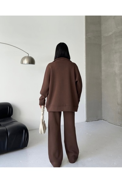 Tarzımızbir 3-Thread Fleece-Lined Cotton Long Piece Tracksuit Is a Hijab