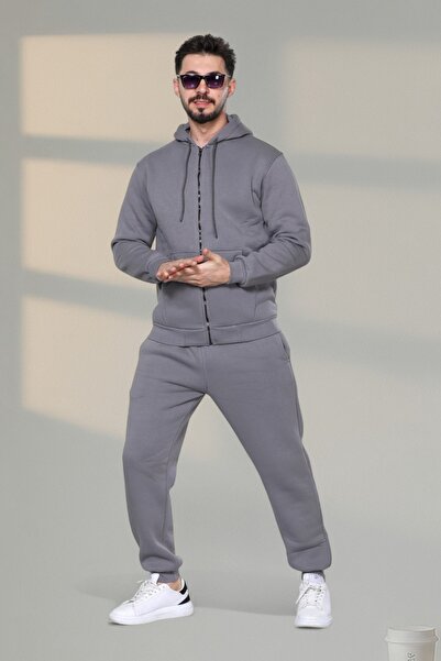 RO KİDS Unisex 3 Thread Cotton Zip up K Hooded Tracksuit Set – Comfortable and Stylish Hoodie Set