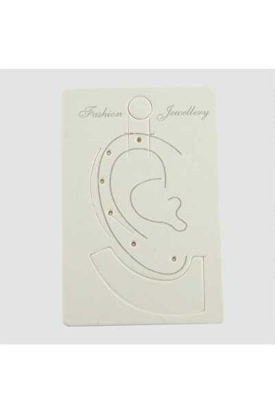 ZERO LAND Nrzsnt Cartilage Earring Card Small (05723) 100 Pieces-White
