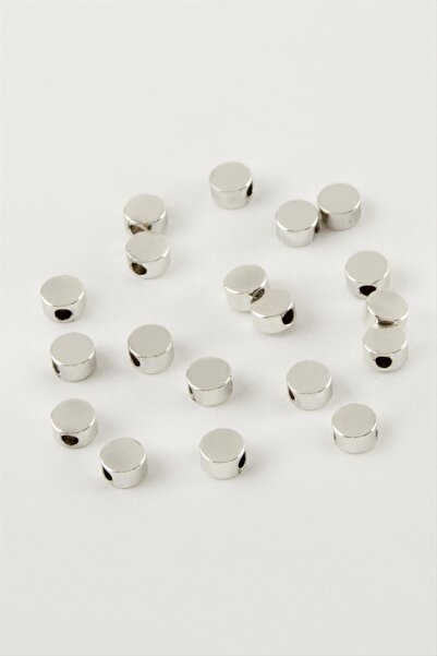 ZERO LAND Nrzsnt 0.4mm Round Spacer 20 (10323) Pieces-Silver Color