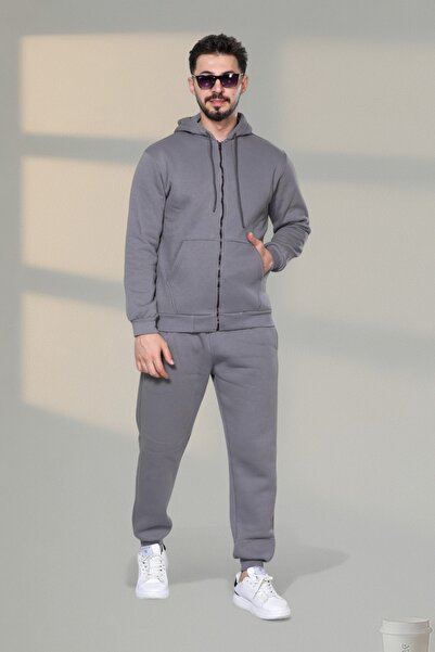 RO KİDS Unisex 3 Thread Cotton Zip up K Hooded Tracksuit Set – Comfortable and Stylish Hoodie Set