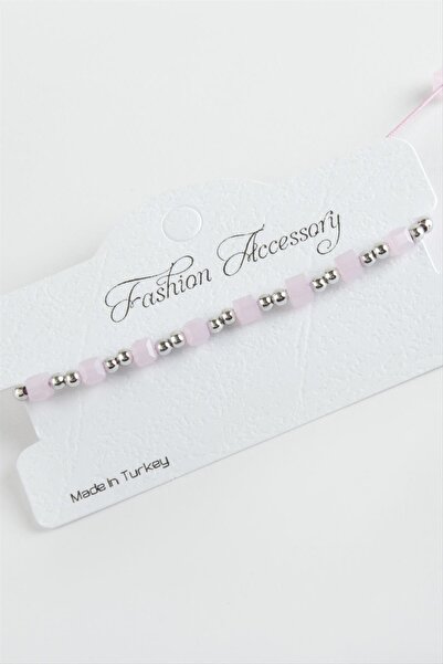 ZERO LAND Nrzsnt Cube Ball Metal Crystal (05501) Bracelet-Light Pink