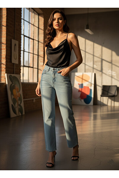 denimix Relax Fit Light Blue Jeans |   Relaxed Fit Women's Denim Pants - Blue