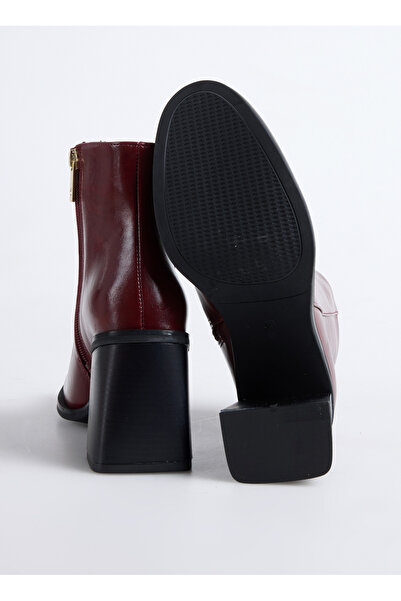 Fabrika Bordo Kadın Topuklu Bot BLOCK-BELLA