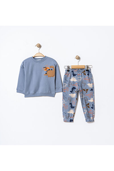 YUSALİ ΠΙΤΖΑΜΕΣ ΜΕ ΣΧΕΔΙΟ ΔΙΝΟΣΑΥΡΩΝ ΜΕ ΣΤΑΙΡΙΑ ΤΥΠΟΥΜΕΝΟ, 2 ΚΡΕΑΤΑ ΠΙΤΖΑΜΕΣ, ΚΑΘΗΜΕΡΙΝΟ ΣΕΤ ΑΝΔΡΙΚΟ ΠΑΙΔΙΚΟ 100% ΒΑΜΒΑΚΙ