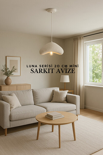Lunalore Modern Tasarım Beton Avize 20 cm Mini Sarkıt | Salon-Mutfak-Çocuk Od...