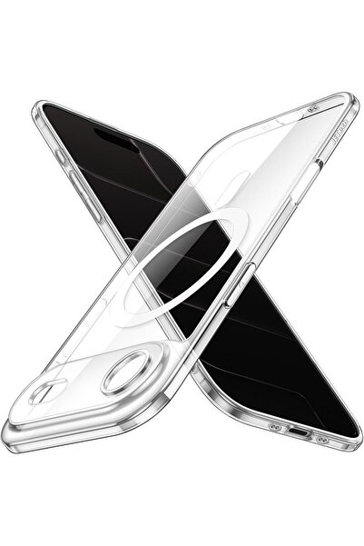 JETech جراب مغناطيسي رفيع لهاتف iPhone 17 Air (شفاف)