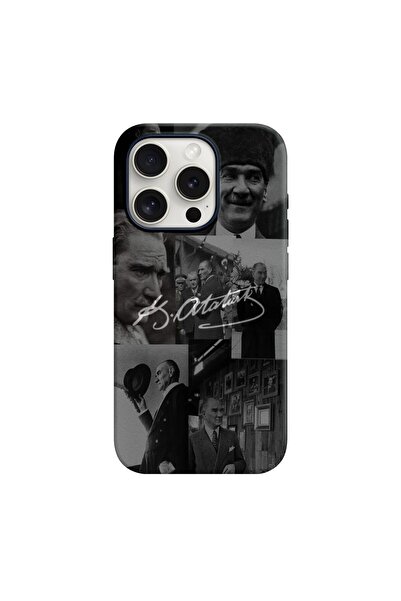 Bektas HomeOffice iPhone 13/14 İle Uyumlu Atatürk Desenli İçi Kadife Premium ...