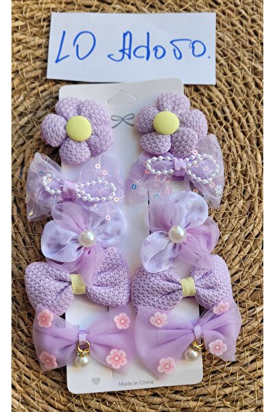 LO ADORO 10 штук бантиків з камінцями для дівчаток, набір з 10 штук, зелений,...