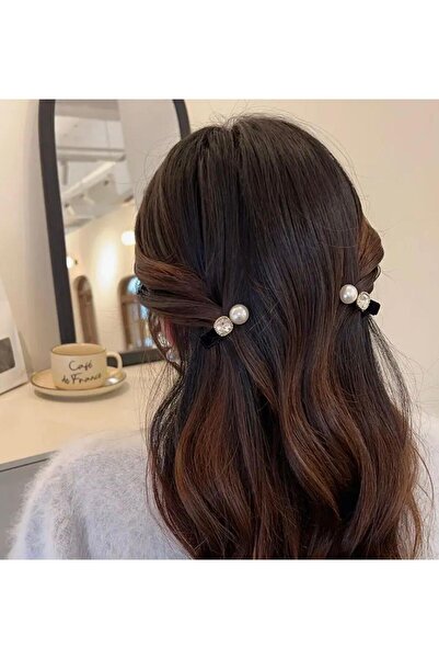 ERDESIGNN Cataramă importată pentru femei, cu detalii din perle negre și piatră.