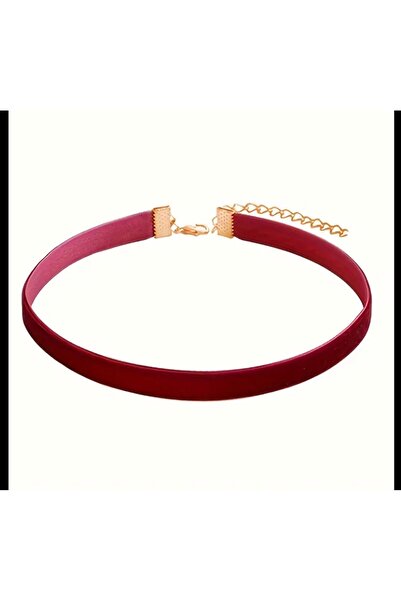 Atelier by Ece Burgundy Velvet Choker Necklace
