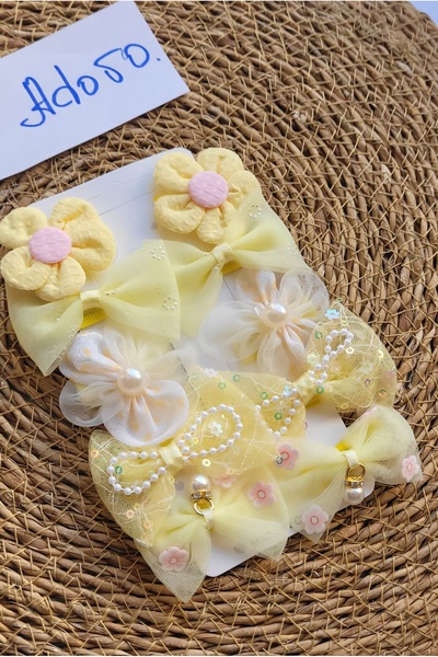 LO ADORO 10 штук бантиків з камінцями для дівчаток, набір з 10 штук, зелений,...