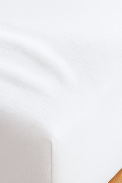 PureText |   Purecomfort |   100% Cotton Ranforce Double Elastic Fitted Sheet |   160X200 |   White