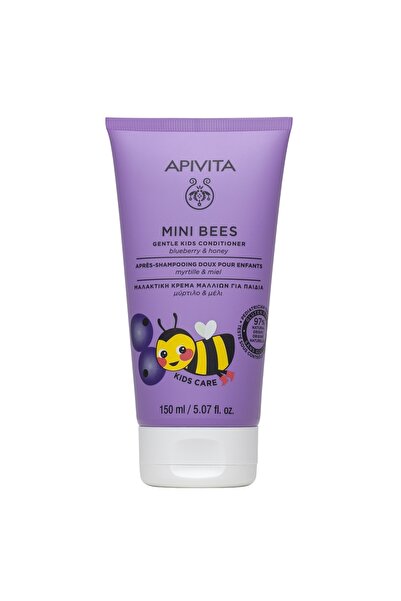 Apivita Μαλακτικό μαλλιών Mini Bees με μύρτιλλα και μέλι για παιδιά, 150 ml