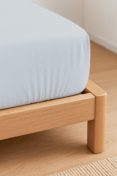 PureText |   Purecomfort |   100% Cotton Ranforce Double Elastic Fitted Sheet |   160X200 |   Light Grey