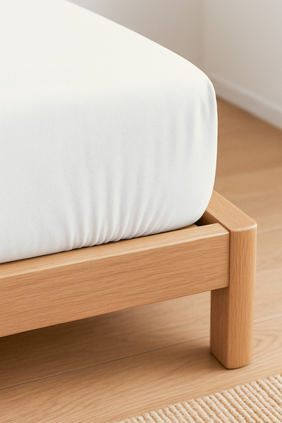 PureText |   Purecomfort |   100% Cotton Ranforce Double Elastic Fitted Sheet |   160X200 |   Ecru