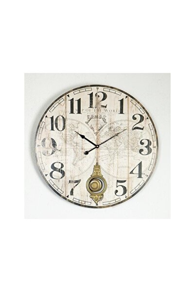 Romantic Home Ceas de perete cu pendul Map of the World 58 cm