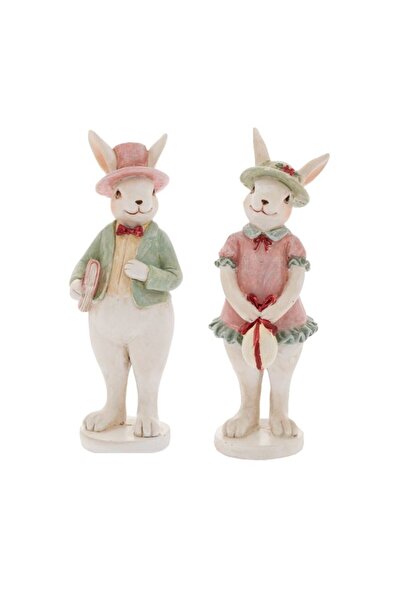 Iliadis Alexandros Set 2 figurine Iepuraș Pastel 5 cm x 15 cm