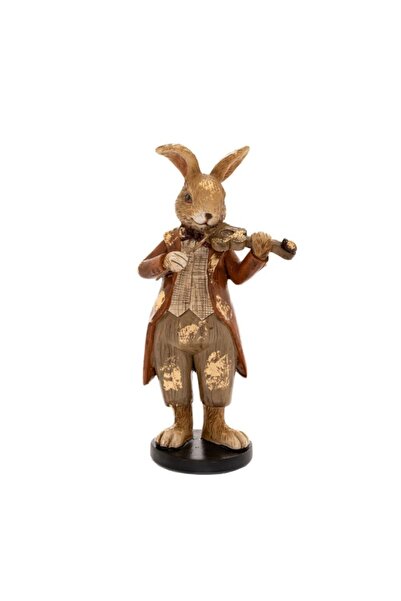 Iliadis Alexandros Figurina Bunny cu vioara 8 cm x 5 cm x 16 cm