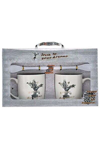 Iliadis Alexandros Set 2 cani cu lingurita si capac din ceramica Stick to you...