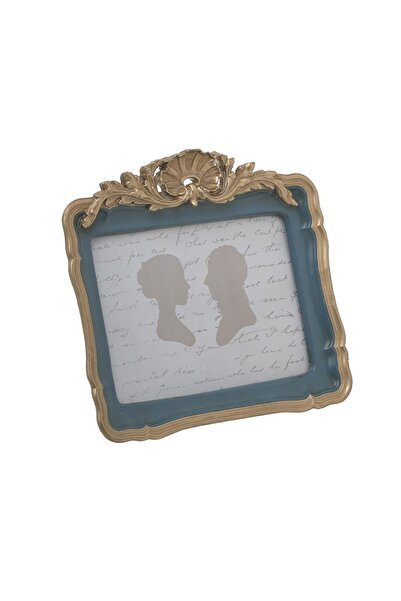 inart Blue Golden Resin Photo Frame 18 cm x 13 cm