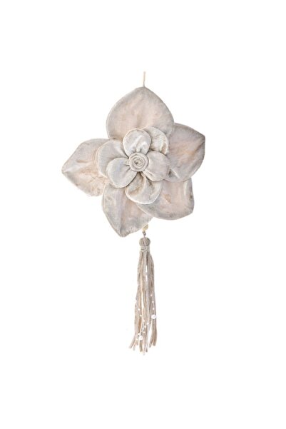 Iliadis Alexandros Set 2 Flori de Crăciun, Catifea Crem, 12 cm x 25 cm