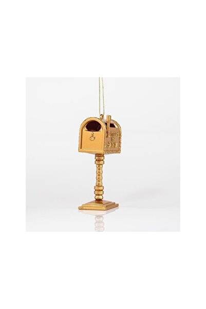 Romantic Home Set 2 ornamente Brad Cutie Poștală Aurie