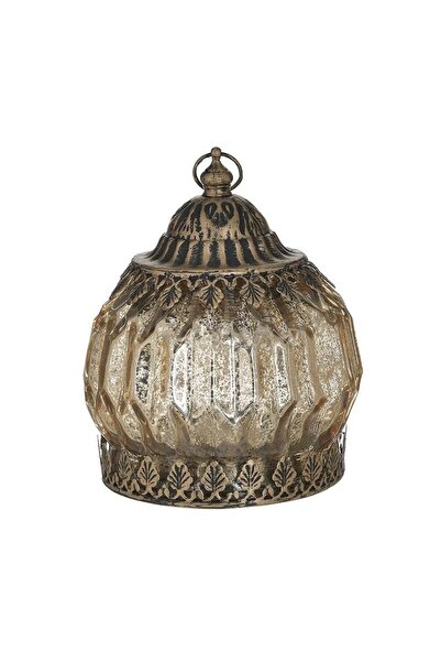 inart Decorative LED lantern Golden 12 cm x 16 cm