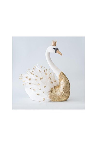 Romantic Home Decor Lebada Auriu Alb 48 cm x 28 cm x 58 cm