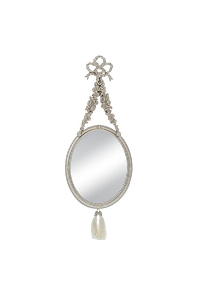 Iliadis Alexandros Oglinda decor perete din rasina argintie 22 cm x 49 cm