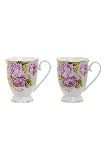 inart Set 2 cani portelan Purple Flowers