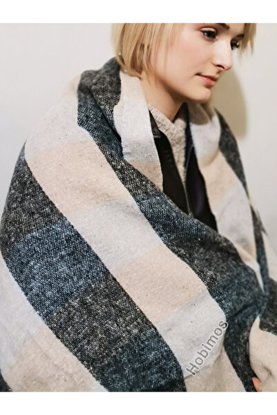 Hobimos Patterned Soft Textured Thick Shawl