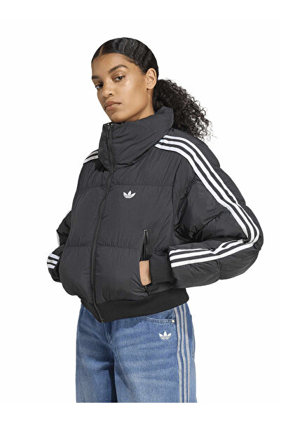 adidas Jx2970 Cropped Puff Black Plain Women's Coat