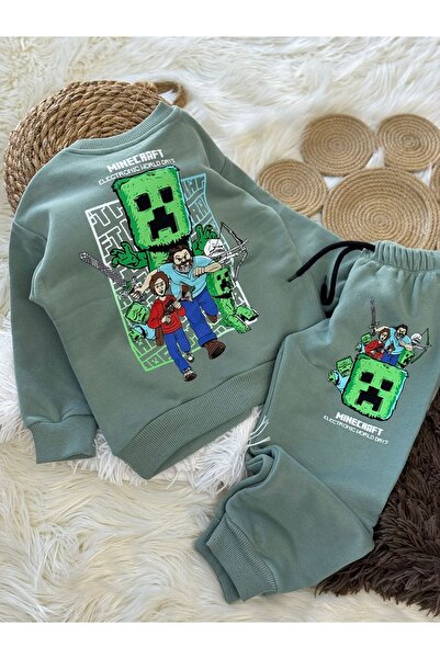 EKNKİDS Boys' Printed Top and Bottom Set