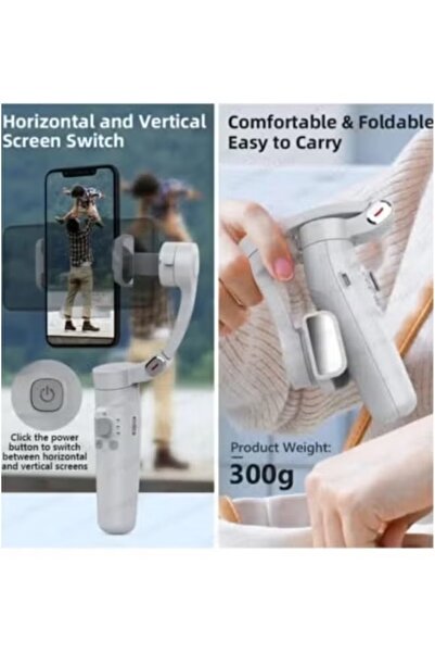 Generic M1 Phone Stabilizer (Gimbal): 3-axis, AI smart tracking, foldable, ideal for vlogging and live streaming.