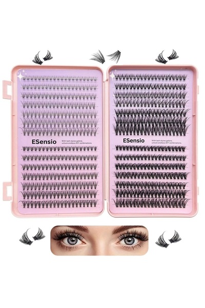 ESensio Lash Studio 560–Set Profesional Gene Individuale Faux Mink, 560 gene, 30D 40D 50D, Kit de reumplere