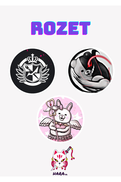 Hara Company Danganronpa Oyunu Oyun Rozet Seti (3’LÜ)