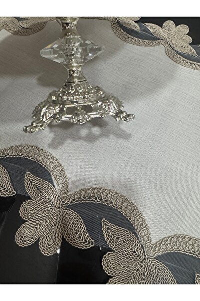 Santara Avangarde Porcelain Presentation Plate with Metal Legs and Edges 26 cm