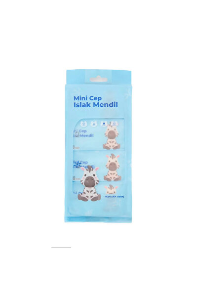 Go İthalat Mini Cep Islak Mendil Günlük Pratik 8'li Paket (5250)