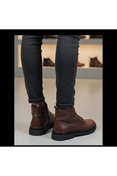 Bay Emir 107061.M3PR Kahverengi Erkek Hakiki Deri Ortopedik Bot