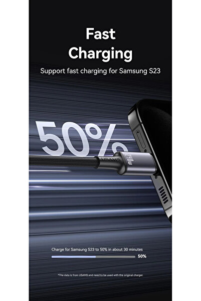 Usams 240W Type-C Charging and Data Transfer Cable – Sleek Design and Superior Performance