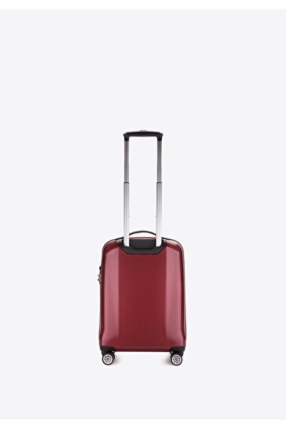 Wittchen Men's Polycarbonate Cabin Suitcase, Single Color Burgundy, Burgundy Polycarbonate