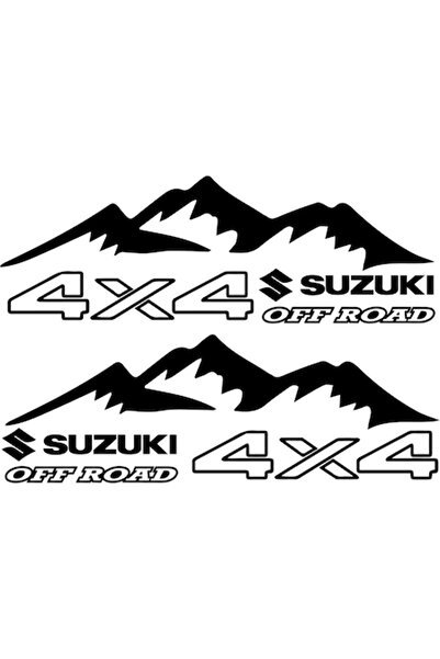 Oracal 651 Set Stickere Off Road, SUZUKI 4x4, 40 cm x 14 cm, negru