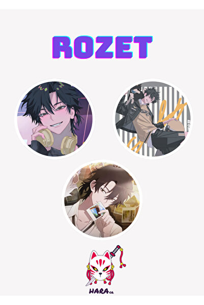 Hara Company Link Click Animesi Cheng Xiaoshi Anime Rozet Seti 3’lü