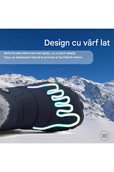 OEM Men's fur-lined winter boots, waterproof, lightweight, blue 42