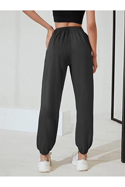 OEM Women's breathable sports pants, wide, elastic waist, Gray L