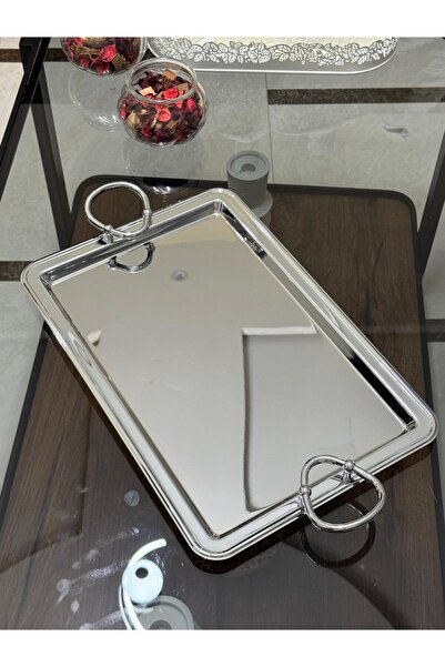 aljahwari Full silver serving tray, 35x24cm, small size